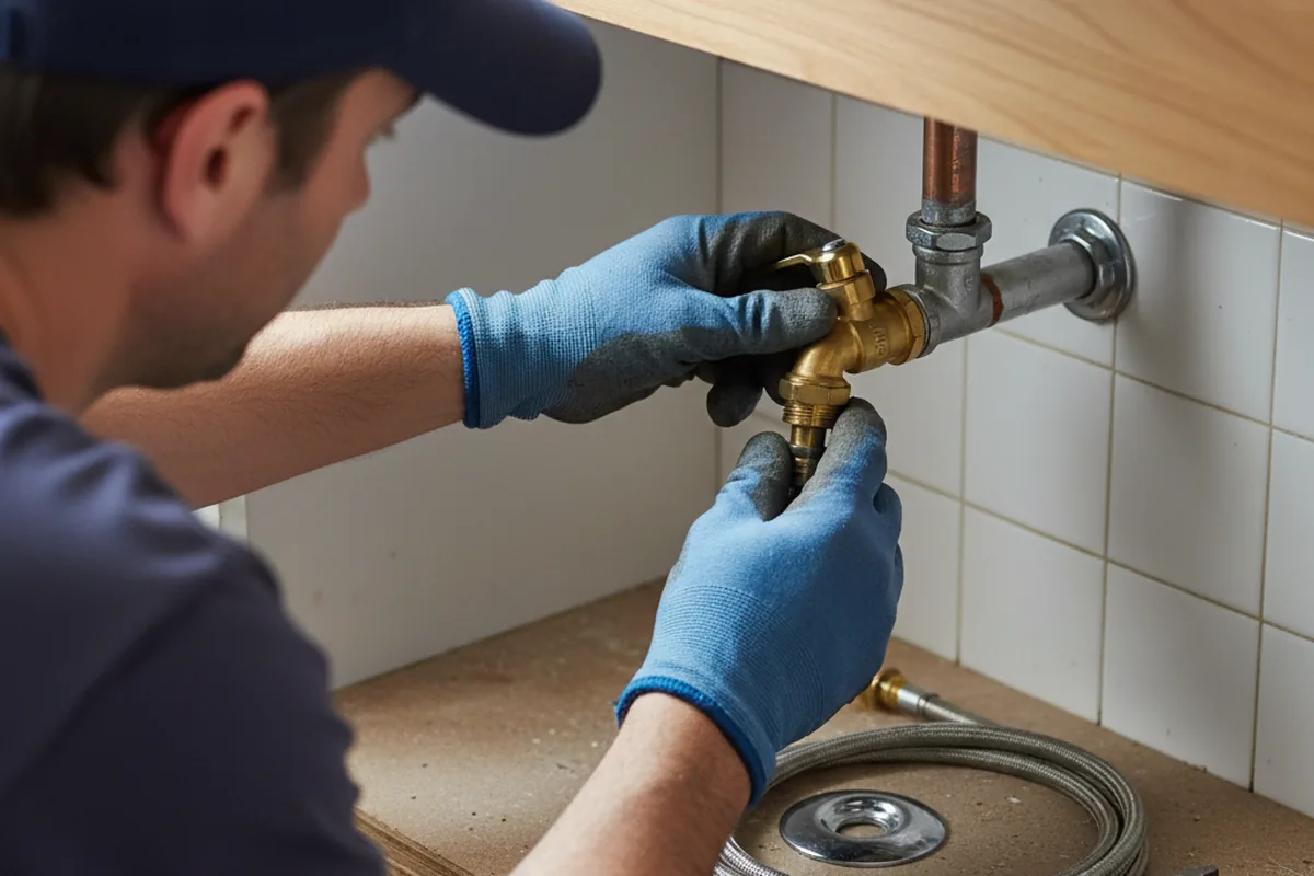 Shutoff valve and fitting work during Faucet and Fixture Repair in Sparta